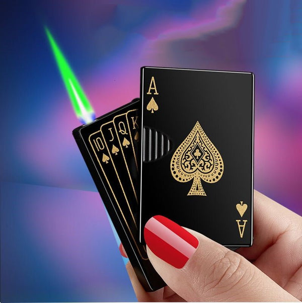 Bật lửa hình lá bài Poker màu đen